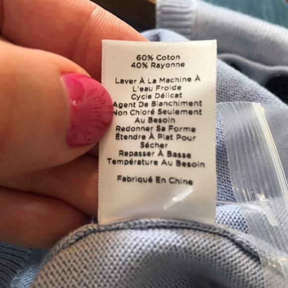 NWT Talbot sweater. Size 1Xp. Sky blue with dark navy blue nautical design. - Picture 8 of 12